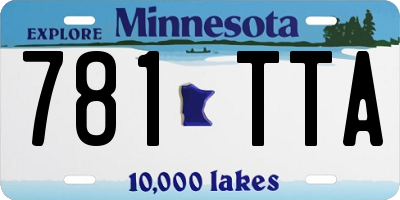 MN license plate 781TTA
