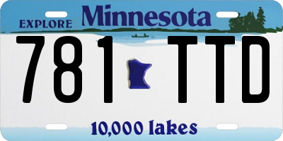 MN license plate 781TTD