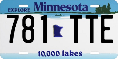 MN license plate 781TTE
