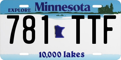 MN license plate 781TTF