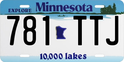 MN license plate 781TTJ