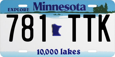 MN license plate 781TTK