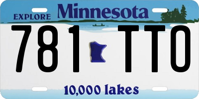 MN license plate 781TTO