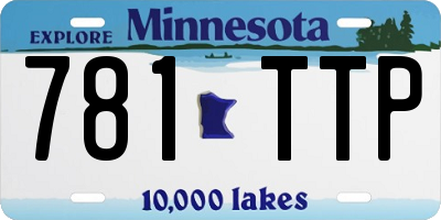 MN license plate 781TTP