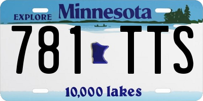 MN license plate 781TTS
