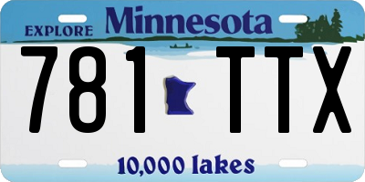 MN license plate 781TTX