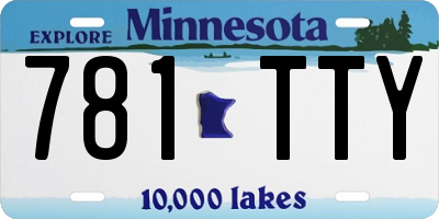 MN license plate 781TTY