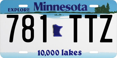 MN license plate 781TTZ