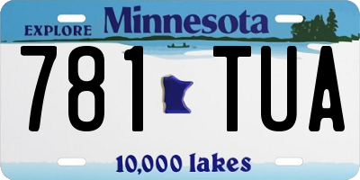 MN license plate 781TUA