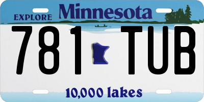 MN license plate 781TUB