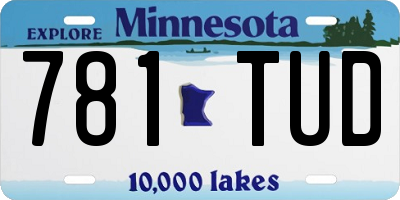 MN license plate 781TUD