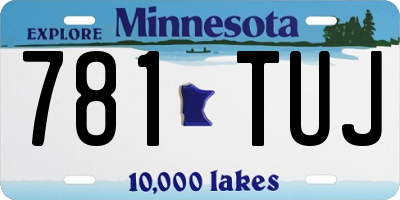MN license plate 781TUJ