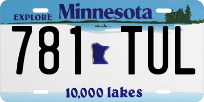 MN license plate 781TUL