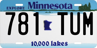 MN license plate 781TUM