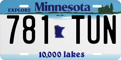 MN license plate 781TUN