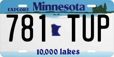 MN license plate 781TUP