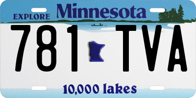 MN license plate 781TVA