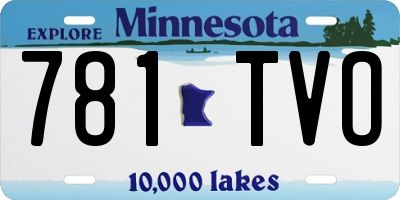 MN license plate 781TVO