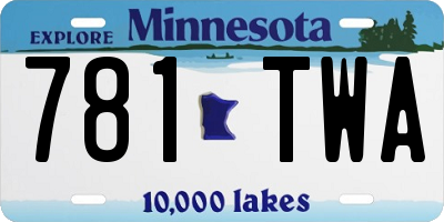 MN license plate 781TWA