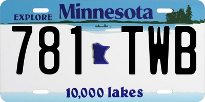 MN license plate 781TWB