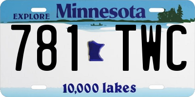 MN license plate 781TWC