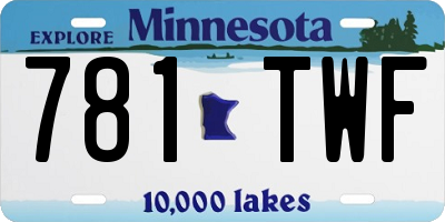 MN license plate 781TWF