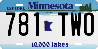 MN license plate 781TWO