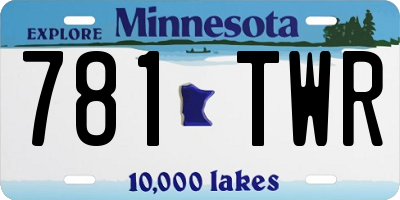 MN license plate 781TWR
