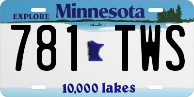 MN license plate 781TWS