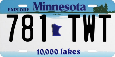 MN license plate 781TWT