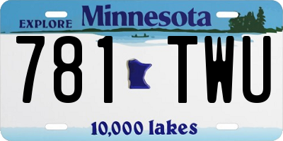 MN license plate 781TWU