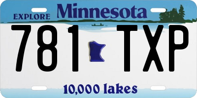 MN license plate 781TXP