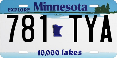 MN license plate 781TYA