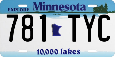MN license plate 781TYC