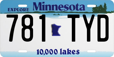 MN license plate 781TYD