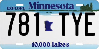 MN license plate 781TYE