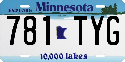 MN license plate 781TYG