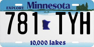 MN license plate 781TYH