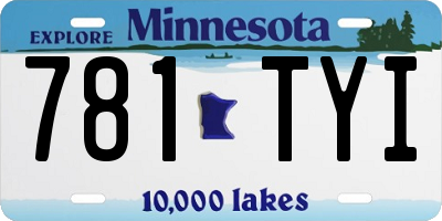 MN license plate 781TYI
