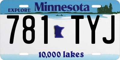 MN license plate 781TYJ