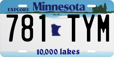 MN license plate 781TYM