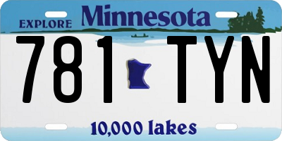 MN license plate 781TYN
