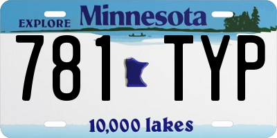 MN license plate 781TYP