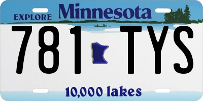 MN license plate 781TYS