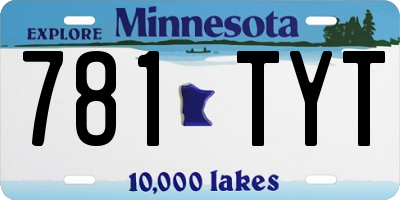 MN license plate 781TYT