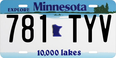 MN license plate 781TYV