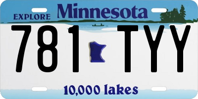 MN license plate 781TYY