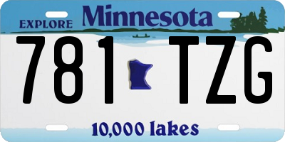 MN license plate 781TZG