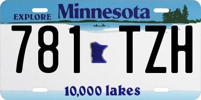 MN license plate 781TZH