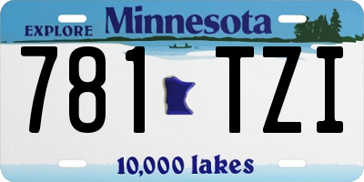 MN license plate 781TZI